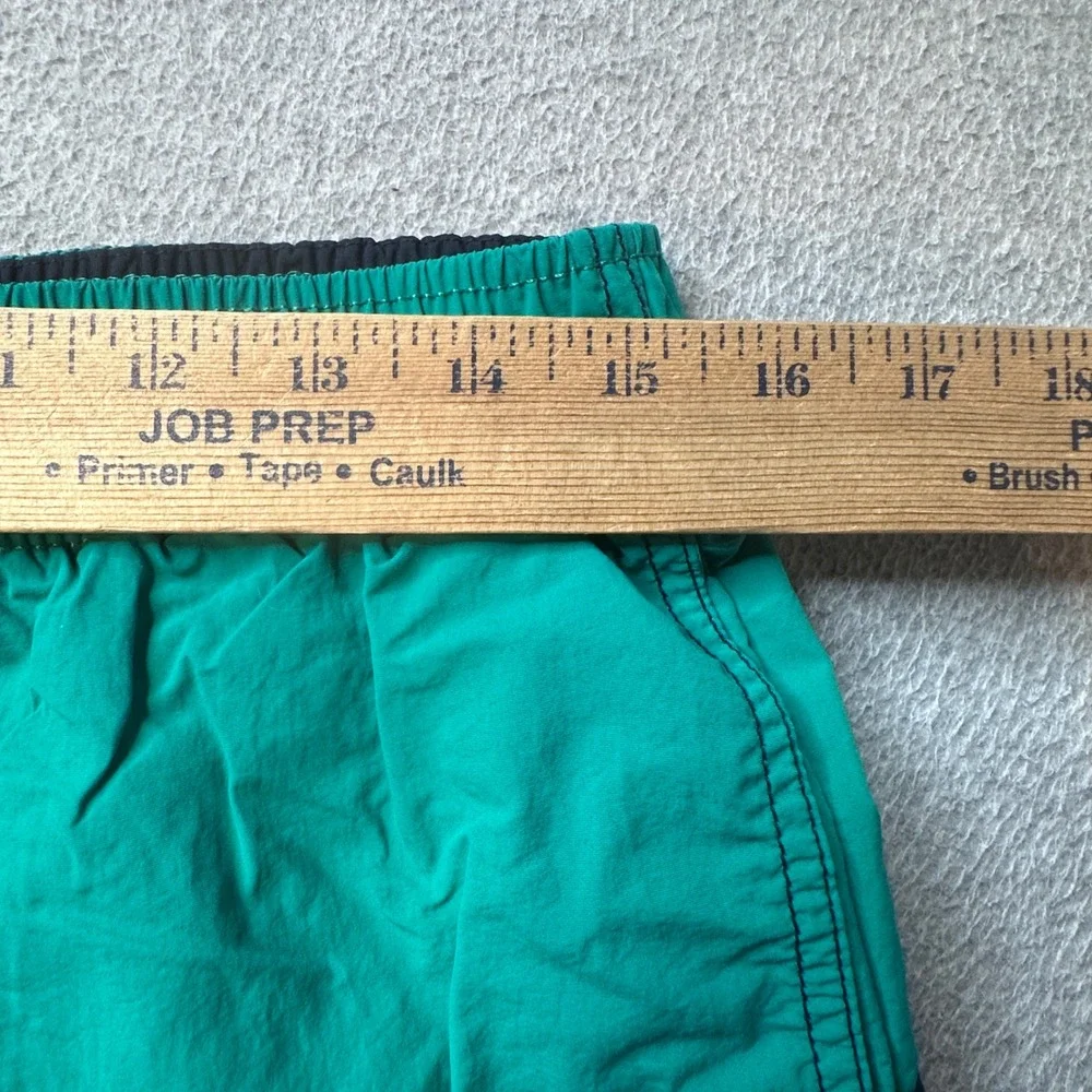 Nautica Swim Trunks Mens M Navy Green Colorblock T18020 Board Shorts Drawstring